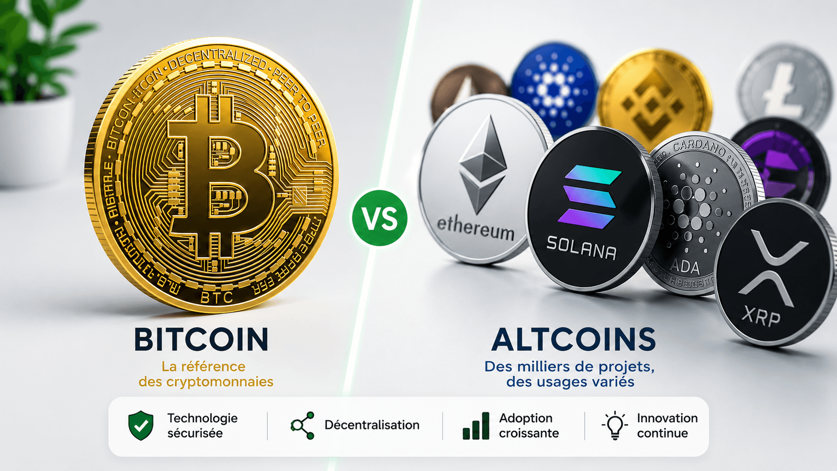 Différence entre Bitcoin et les altcoins : guide complet pour débutant