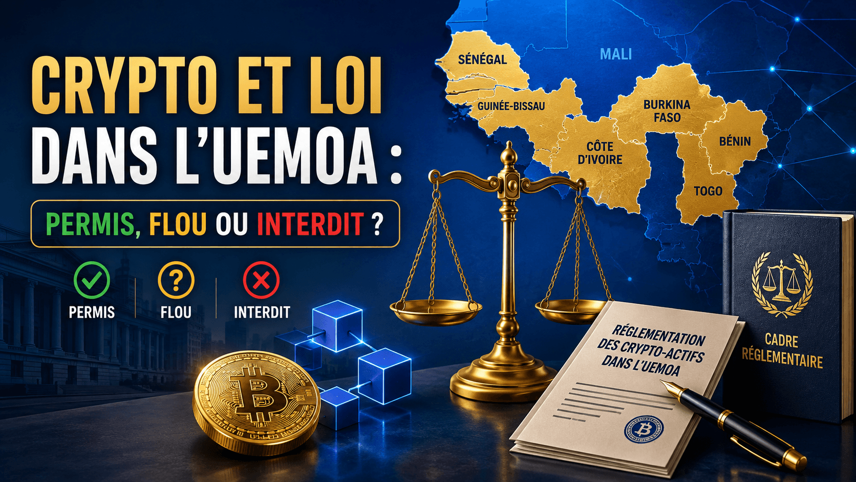Crypto et loi dans l'UEMOA : ce qui est permis, flou ou interdit en 2026 | Vert Marché Crypto